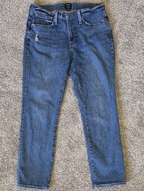 J.Crew Mid-Rise Straight Leg Jeans - Medium Blue